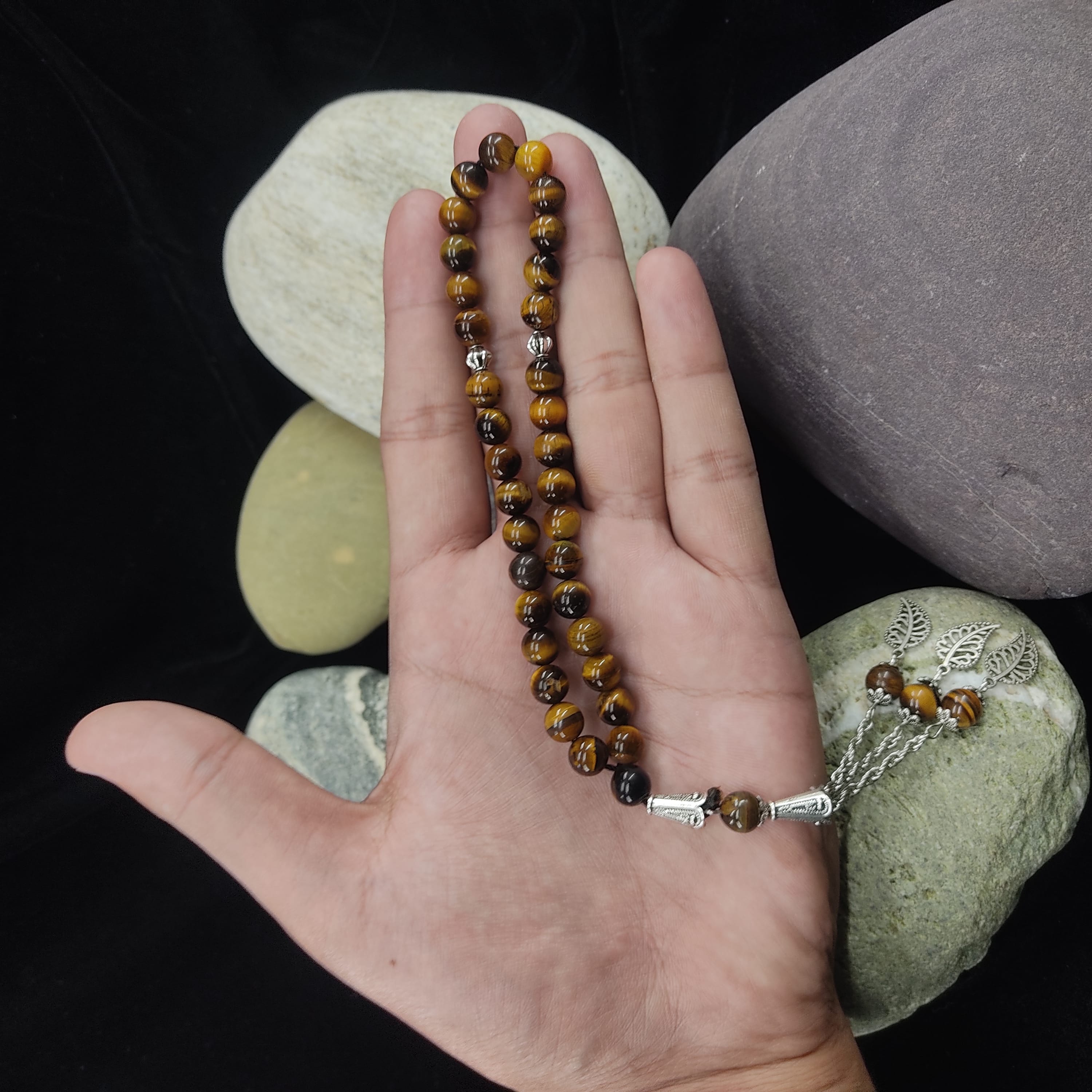 Tiger Eye Aqeeq Stone Tasbeeh (عین النمر تسبیح)