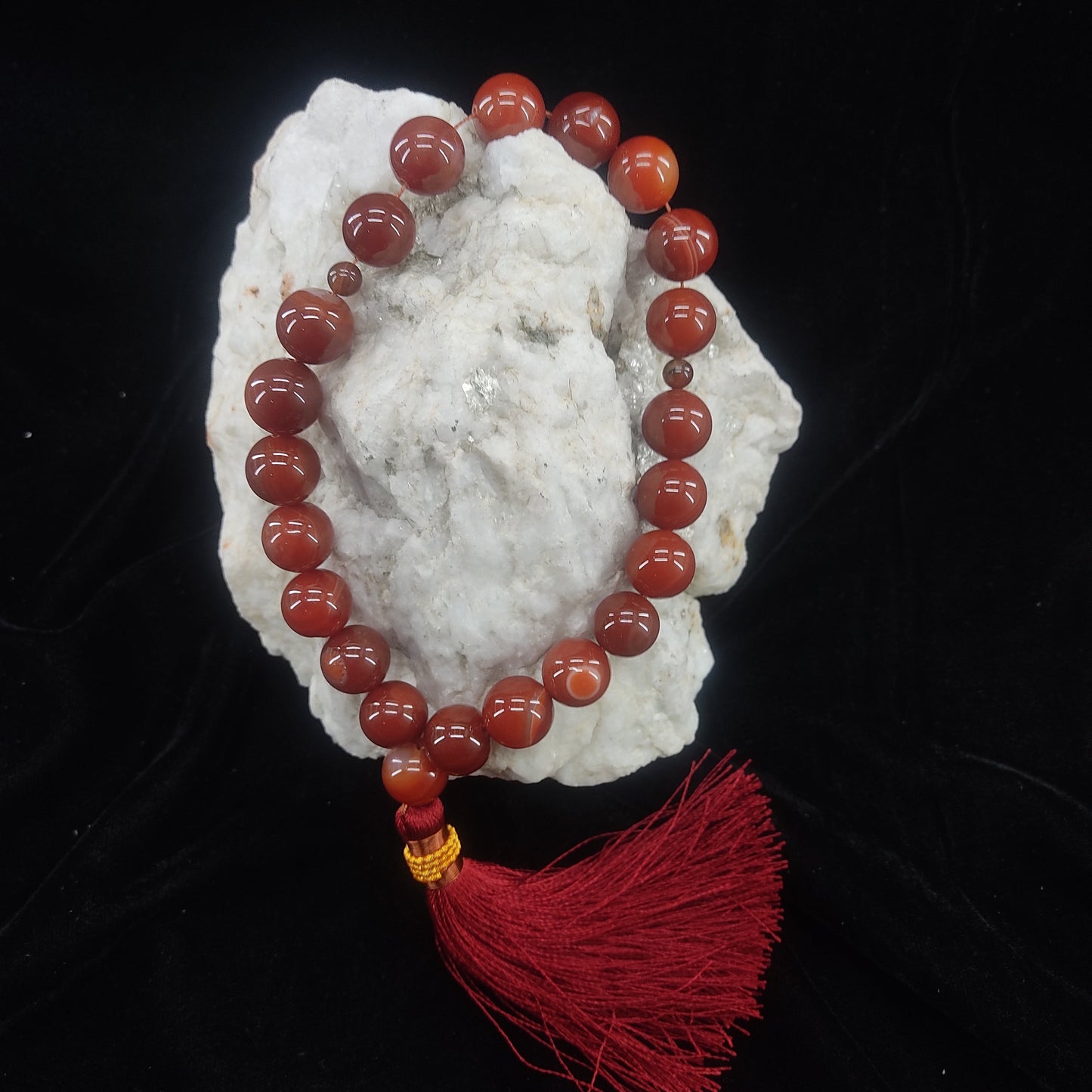 Red Aqeeq Stone  Tasbih 14mm/21 Beads