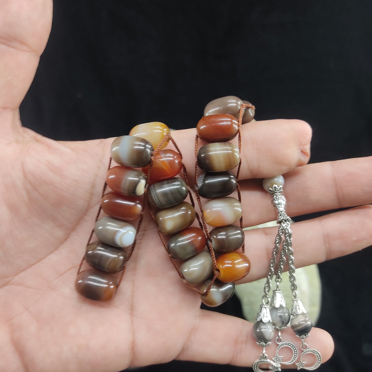 Sulaimani Aqeeq  Stone Tasbeeh Turkish Style  12mm/21 Beads