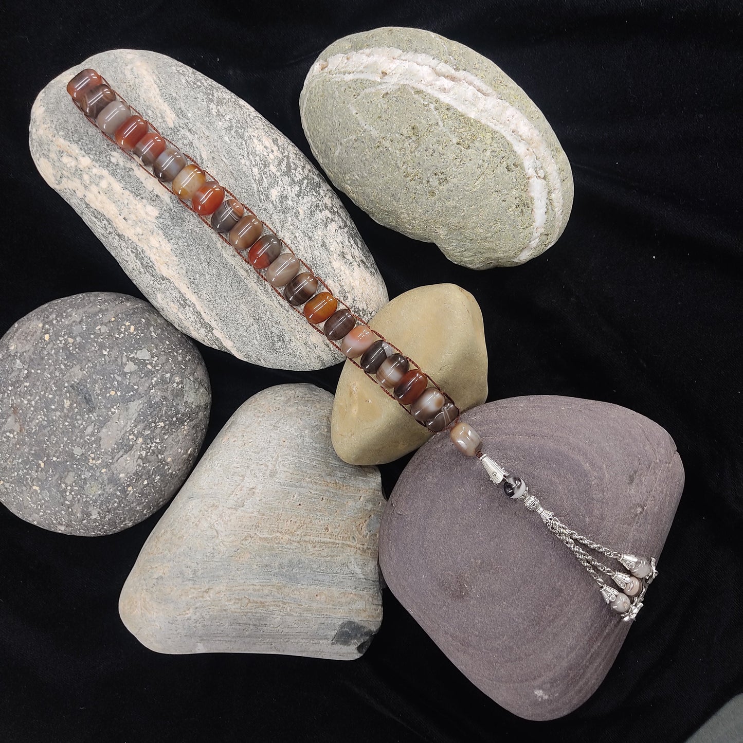 Sulaimani Aqeeq  Stone Tasbeeh Turkish Style  12mm/21 Beads